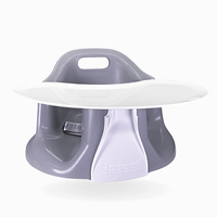 Upseat Baby Floor and Booster Seat with Tray - Grey