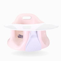 Upseat Baby Floor and Booster Seat with Tray - Pink