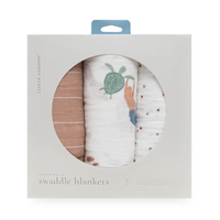 Little Unicorn Cotton Muslin Swaddle Blanket 3 Pack - Mermaids