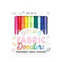 Ooly Fabric Doodlers Markers - Set of 12