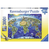 Ravensburger World Landmarks 300 Piece Map Puzzle