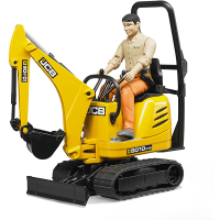 Bruder JCB Micro excavator 8010 CTS and Construction Worker