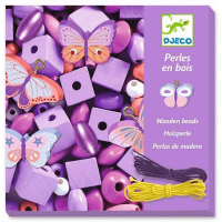 Djeco Wooden Beads for Jewellery Butterflies
