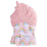 Itzy Ritzy Itzy Mitt Silicone Teething Mitts - Light Pink Unicorn