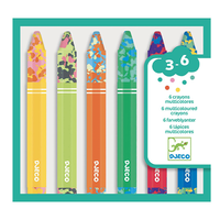 Djeco 6 Multi-Coloured Crayons