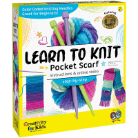 Creativity for Kids Learn to Knit Pocket Scarf