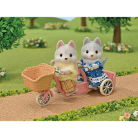 Calico Critters Tandem Cycling Set - Husky Brother & Sister