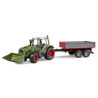 Bruder Fendt Vario 211 with Frontloader and Tipping Trailer
